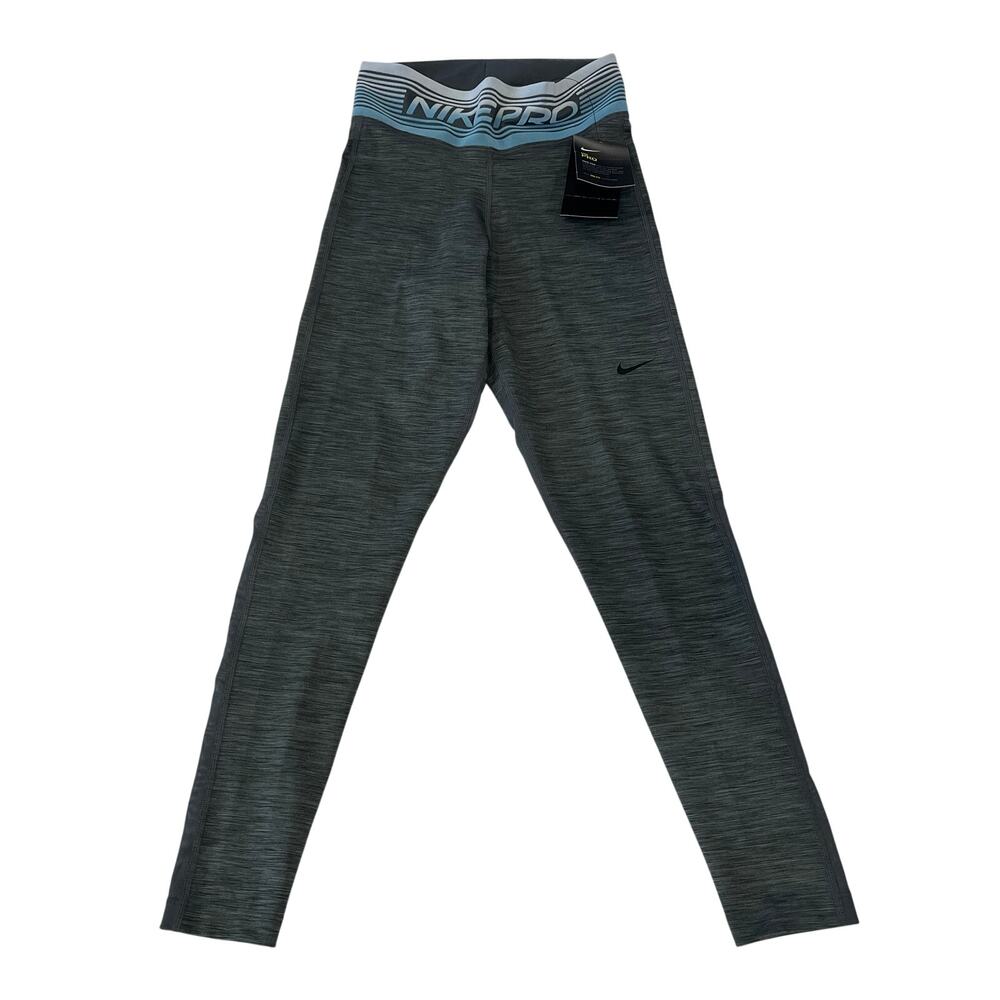 M3-3 NIKE PRO Women's NWT Leggings Dri-Fit Gray/Blue XS